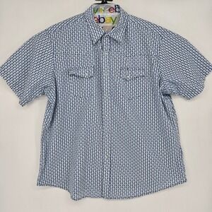 Vintage Wrangler Shirt‎ Mens XXL Western Pearl Snap Plaid Wrancher Short Sleeve